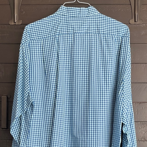 IZOD Men's Light Weight Poplin Gingham Check Shirt Sz XL - Picture 2 of 5